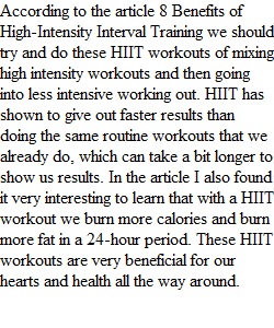 HIIT Article Review